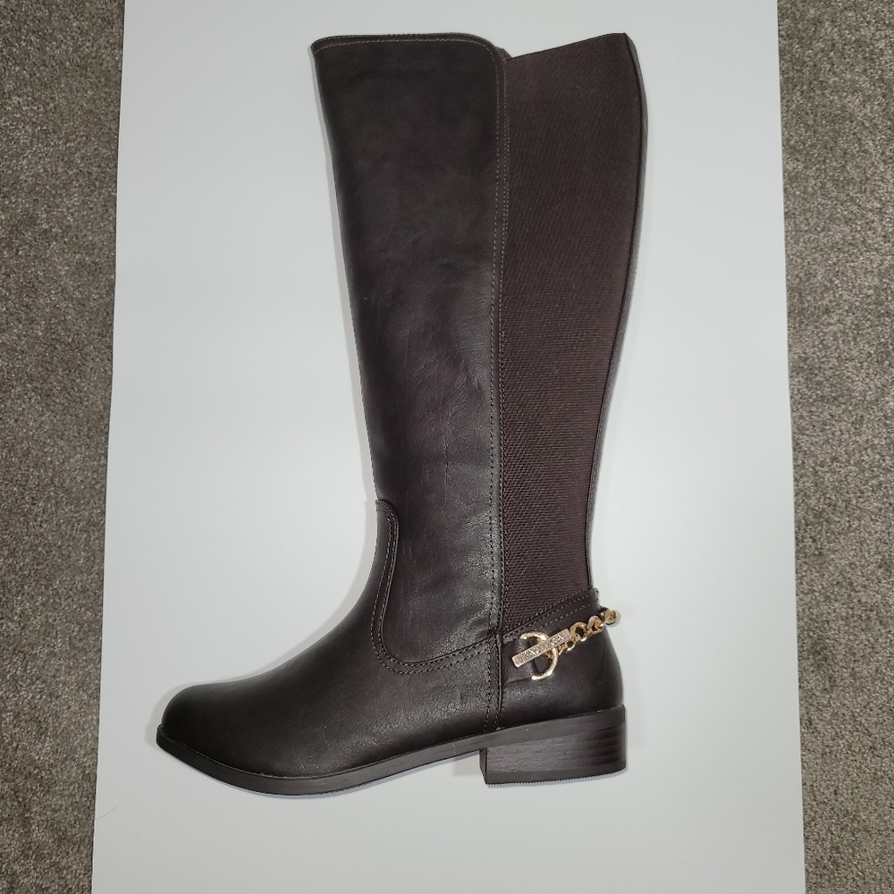 SOLD Nautica Brown Wide Calf Leather Boots Size 7W